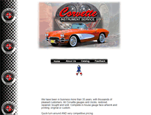 Tablet Screenshot of corvetteinstrumentservice.com